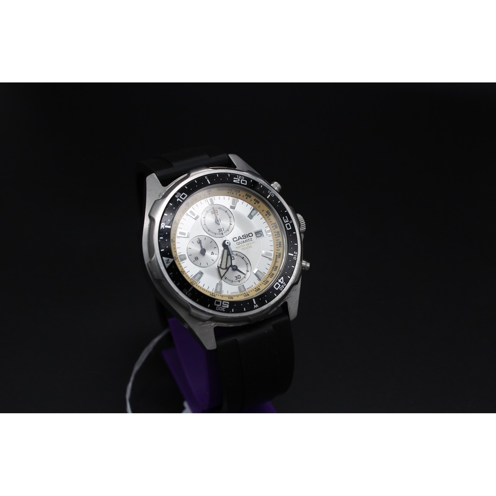 Casio AMW-330 Chronograph Quartz 100M New Crystal FKM Rubber Strap